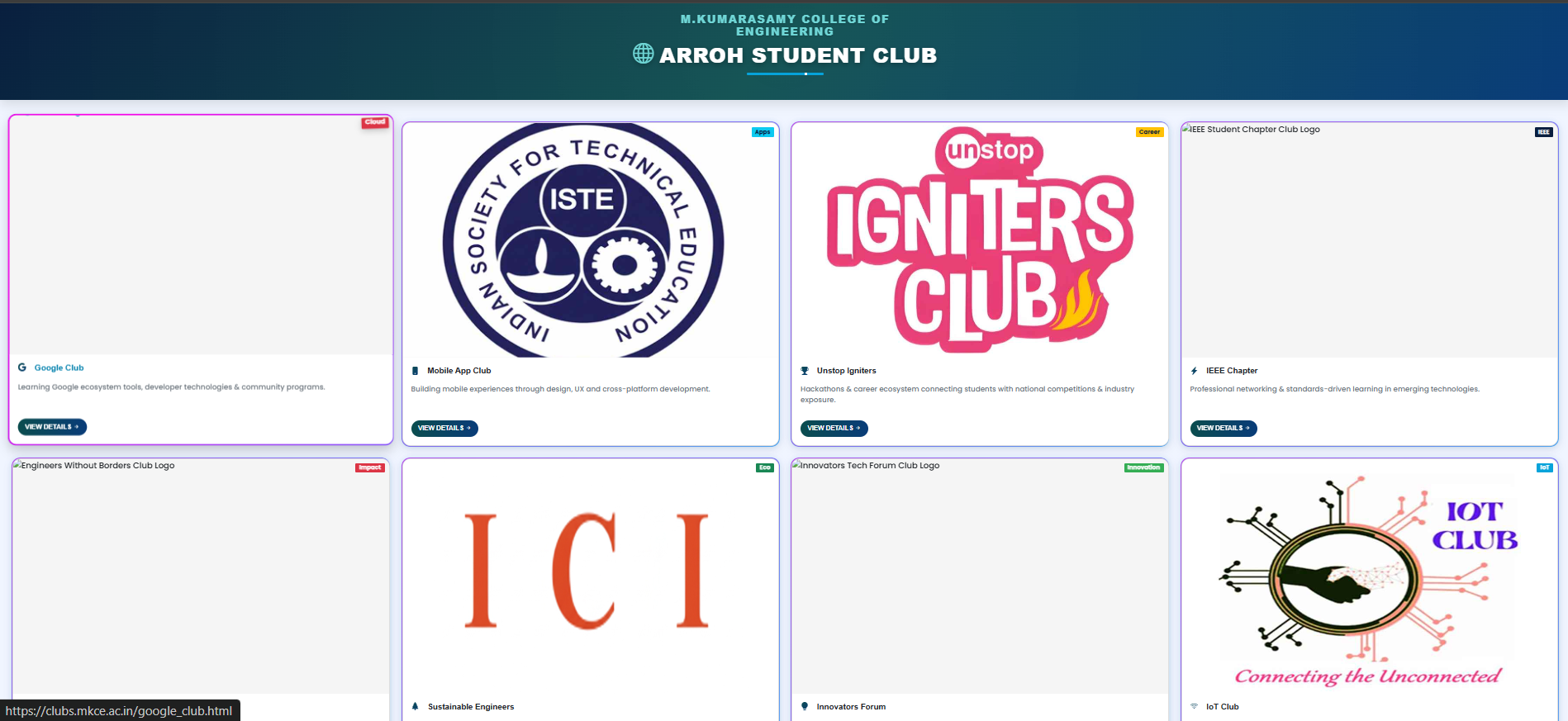 Club Pages